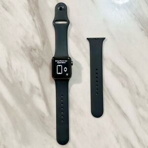 Apple Watch Series 3 38 mm Gray Aluminum Case with Black Sport Bands